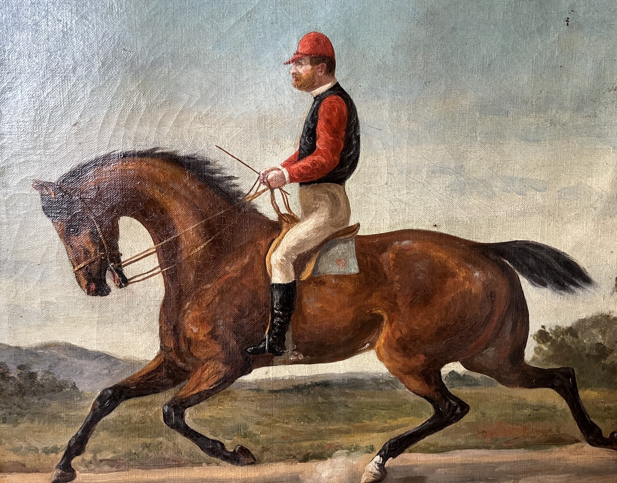 Equestrian Portrait Of Barre d'Or, Descendant Of Conquérant, 1879