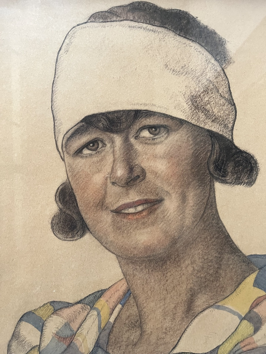 Portrait d’une joueuse de tennis par Robert Philippot 1929-photo-3