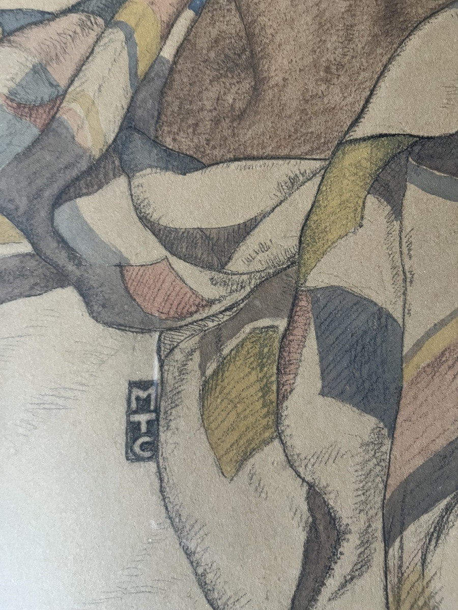 Portrait d’une joueuse de tennis par Robert Philippot 1929-photo-4