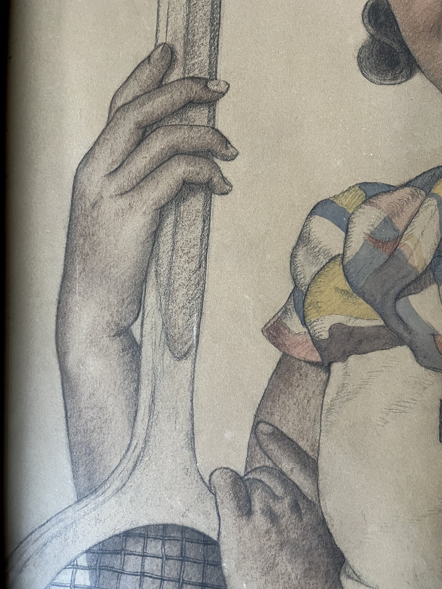 Portrait d’une joueuse de tennis par Robert Philippot 1929-photo-3