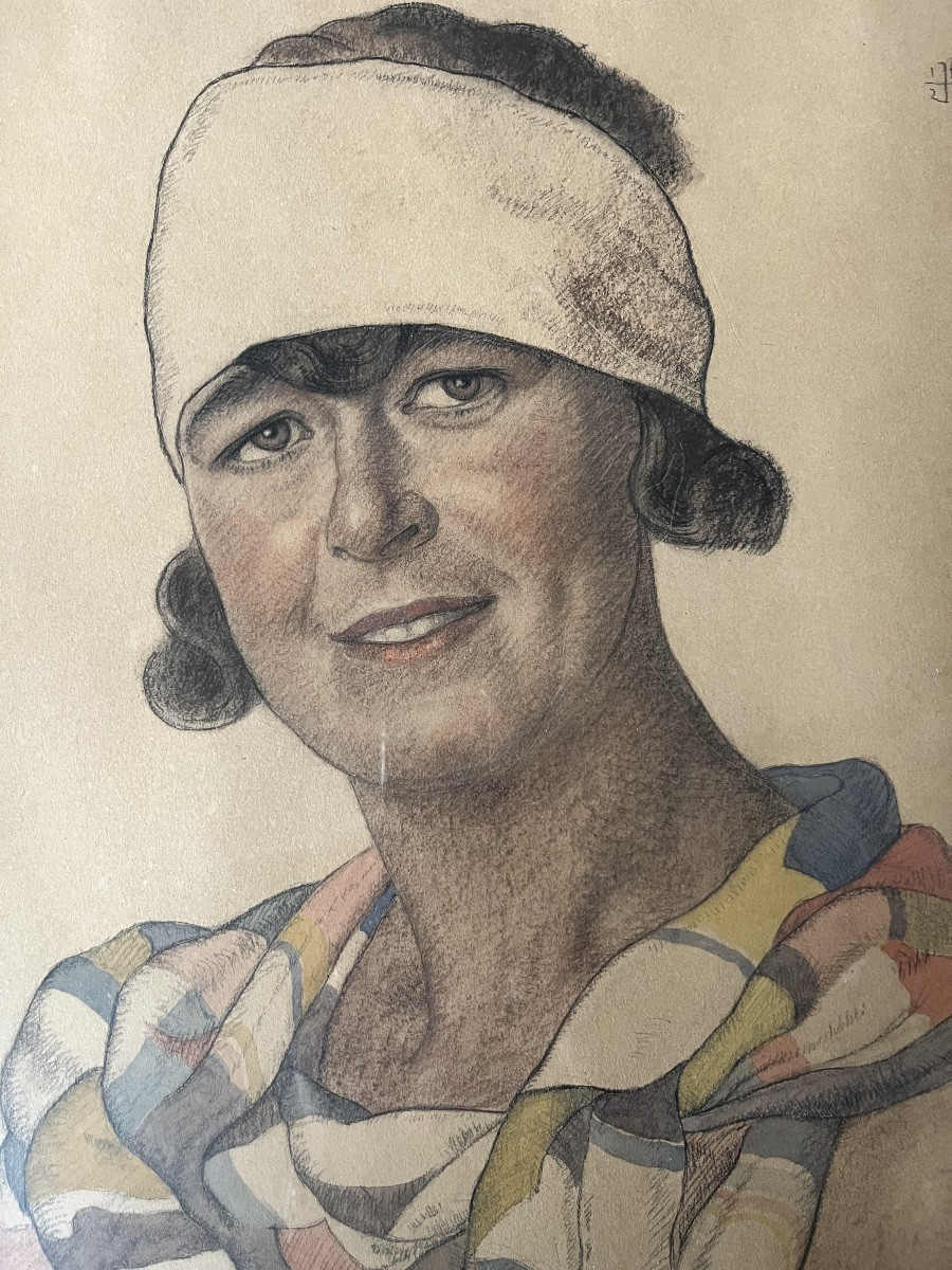 Portrait d’une joueuse de tennis par Robert Philippot 1929-photo-4
