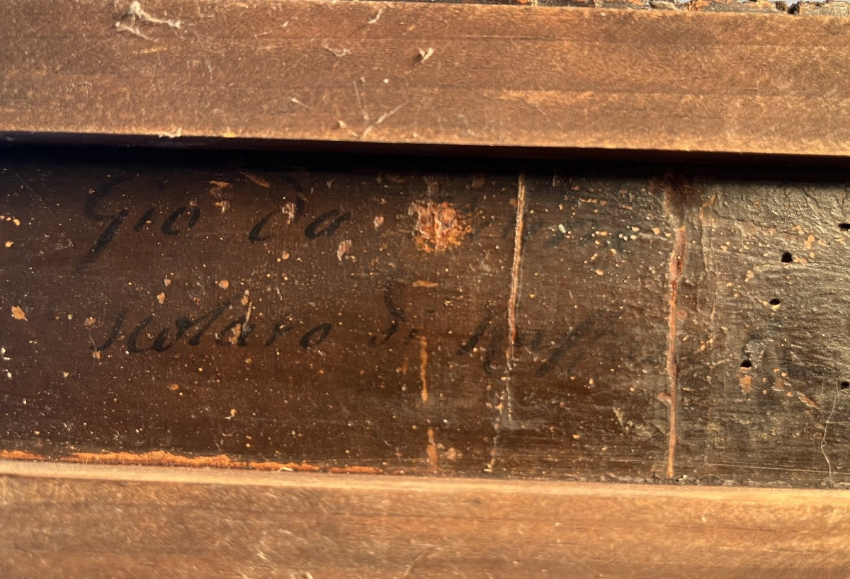 Huile sur panneau XVI /  XVII Christ-photo-3