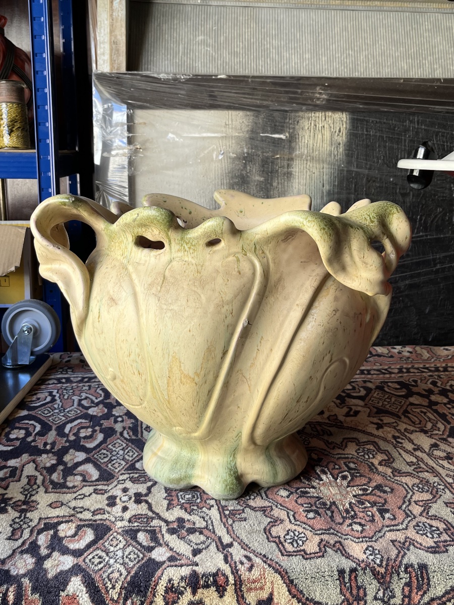 Grand pot en céramique Art Nouveau -photo-3