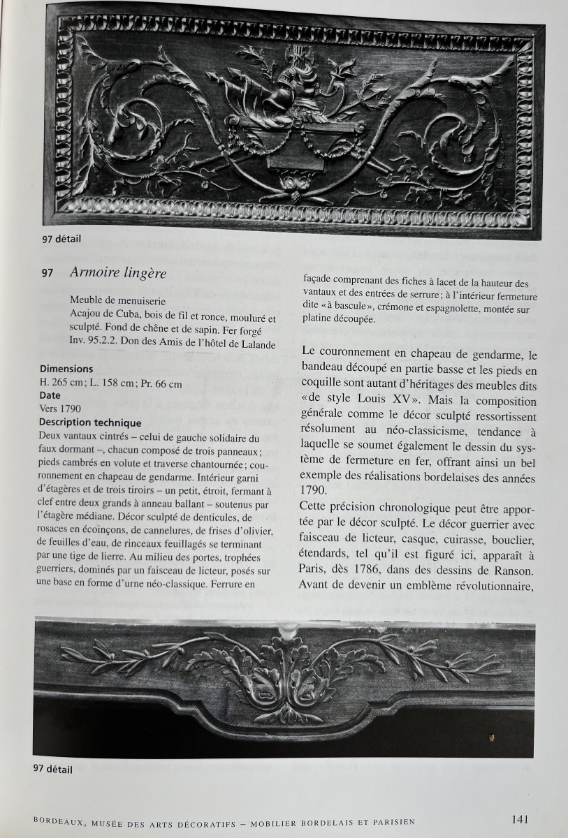 Armoire bordelaise à décor sculpté XVIIIEM siècle -photo-6