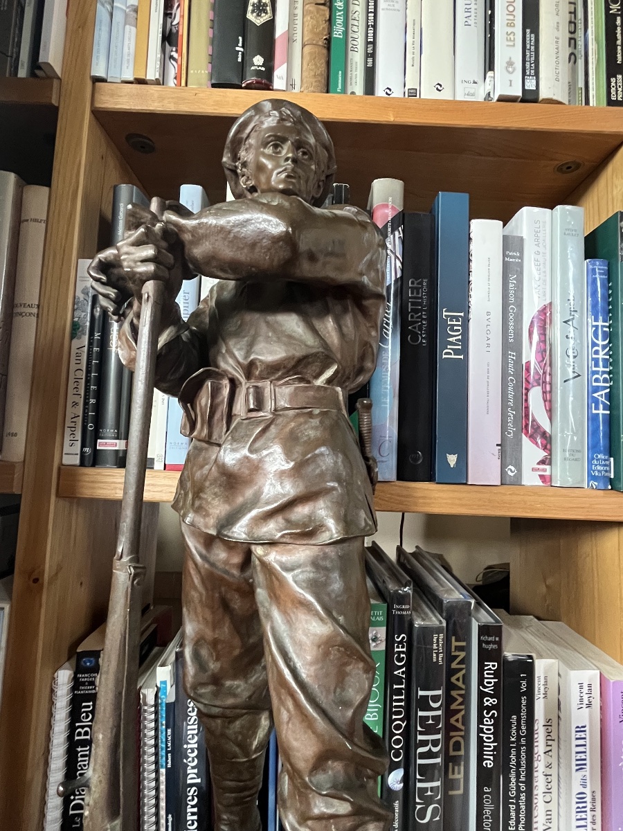 Aristide Croisy fusiller marin en bronze 87 cm-photo-1