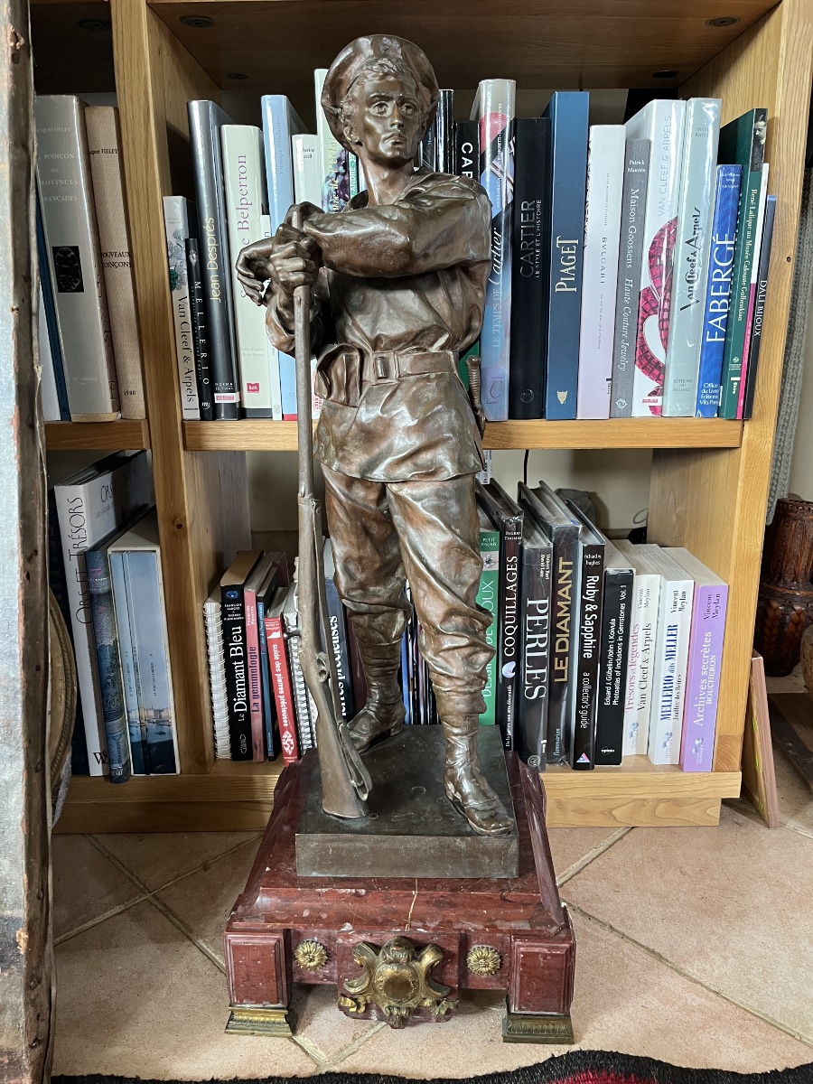 Aristide Croisy fusiller marin en bronze 87 cm