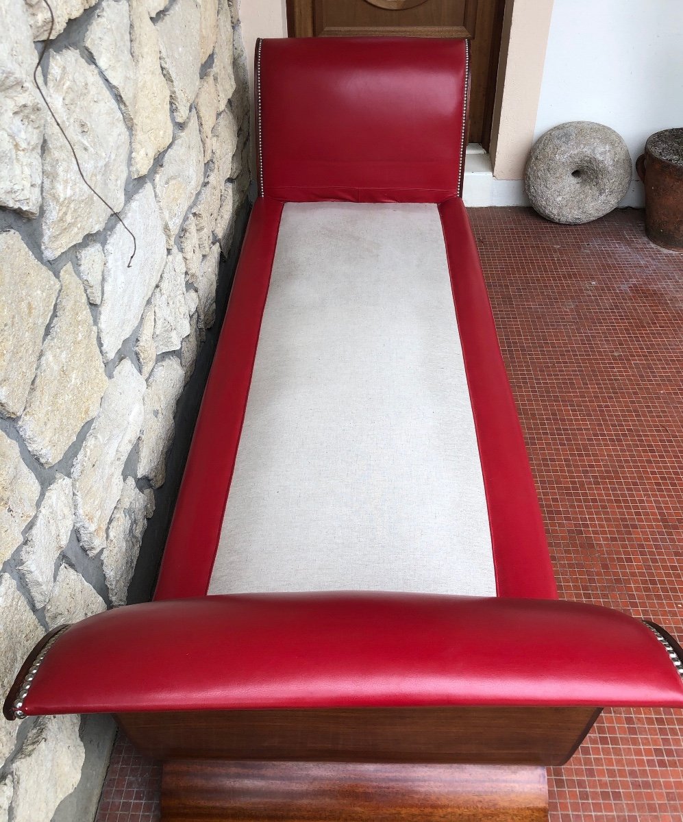 Middle Bench Or Art Deco Day-bed In Rosewood Veneer-photo-1