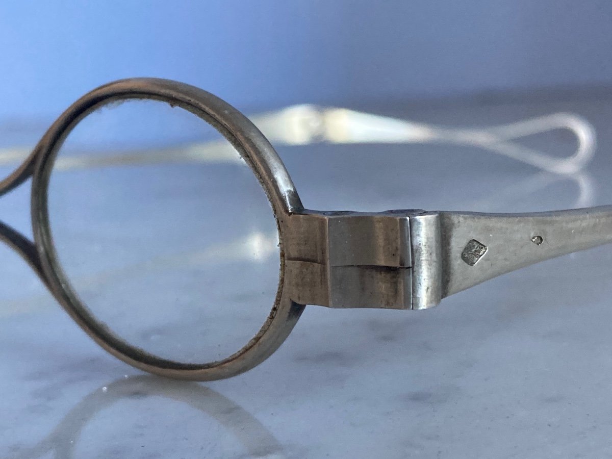 Paire De Lunettes Début XIX En Argent -photo-4