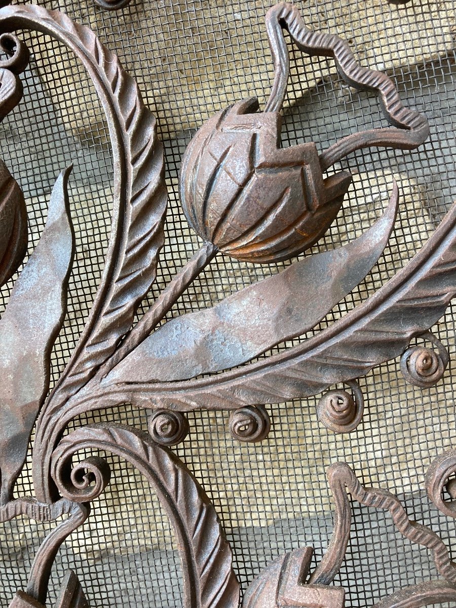 Art Deco Wrought Iron Gate Dlg Edgard Brandt-photo-2