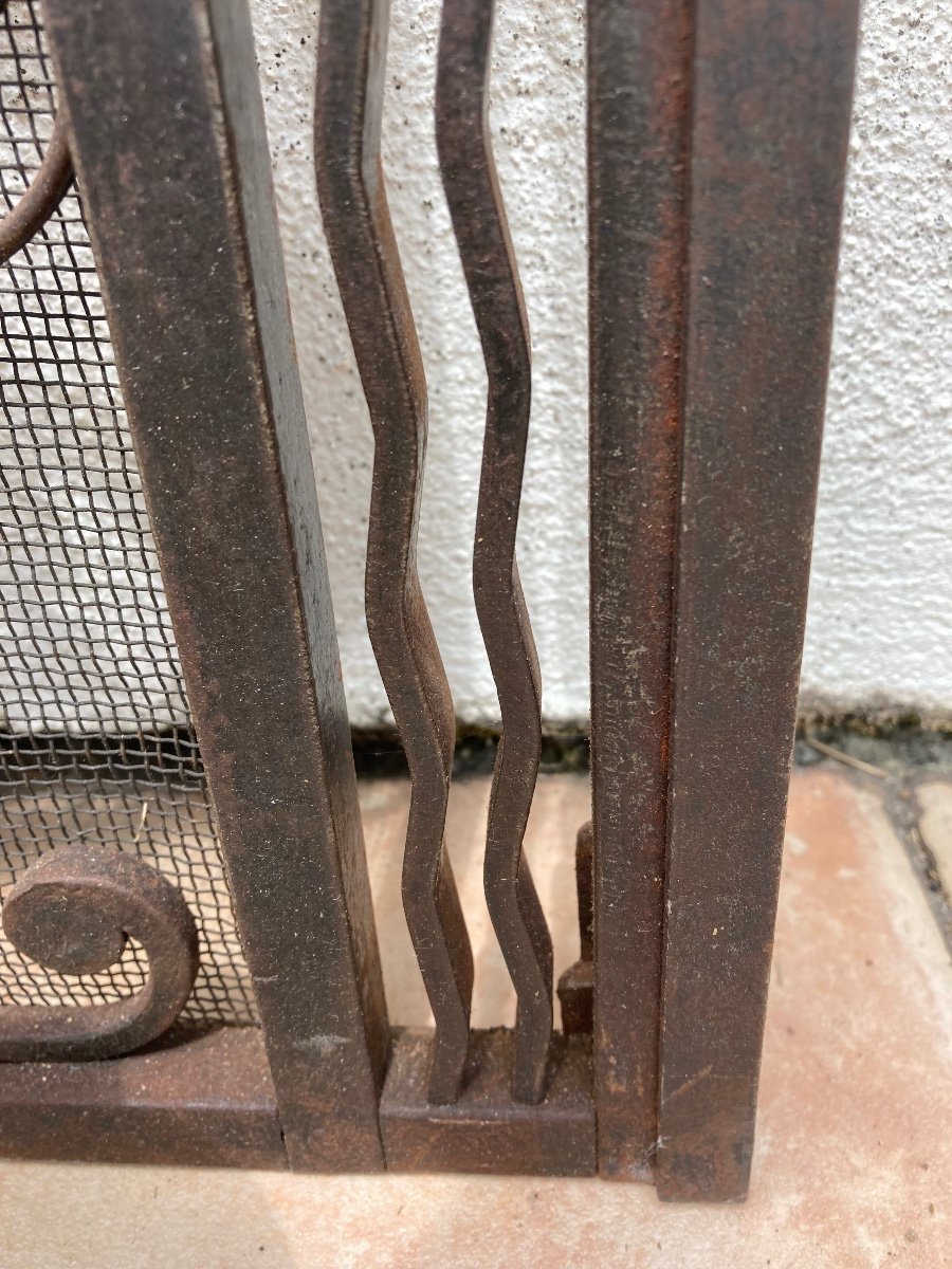 Art Deco Wrought Iron Gate Dlg Edgard Brandt-photo-4