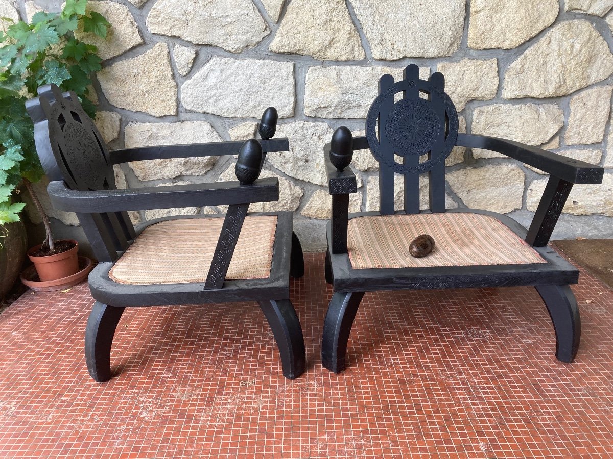 Pair Of Ettore Zaccari Armchairs Circa 1920