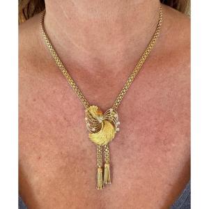 Gold Tie Necklace