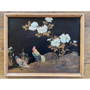 Japanese Lacquer And Mother-of-pearl Panel, 19th Century