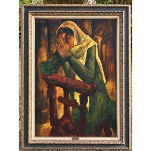 Francisco Bajén huile sur toile encadrée