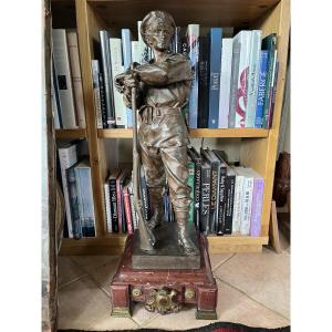 Aristide Croisy fusiller marin en bronze 87 cm