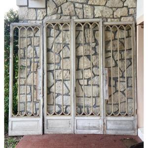 Deux Paires De Portes Vitrées Anciennes