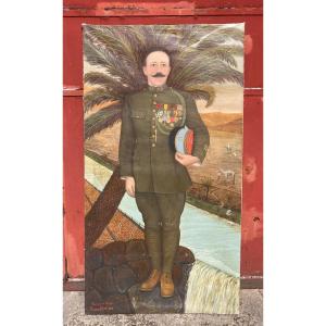 Life-size Portrait Of A Military On Orientalist Background