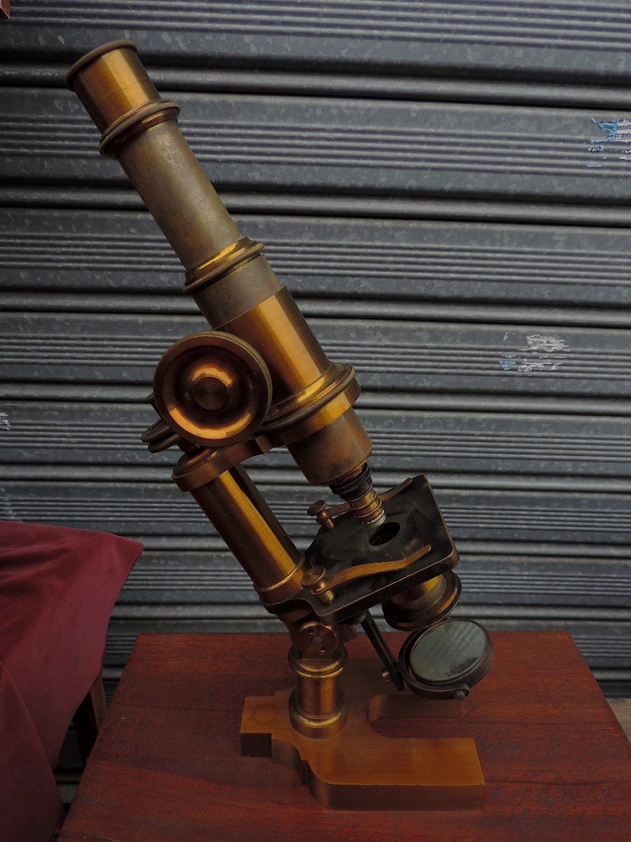 German Microscope, Late 19th Century-photo-2