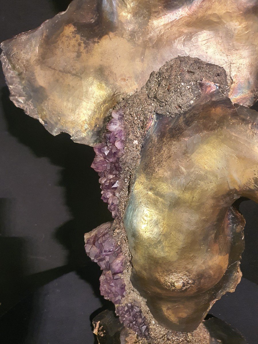 Sculpture Buste Esprit Mitoraj, Alain Mandon-photo-3