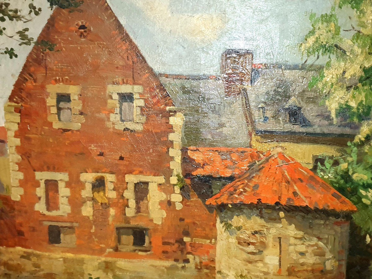 Tableau Paysage Du Nord  ,l Broeckaert.-photo-3