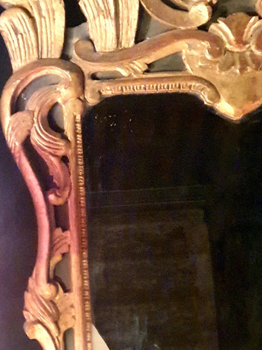 Miroir Doré Louis XV Provençal XVIII. -photo-1