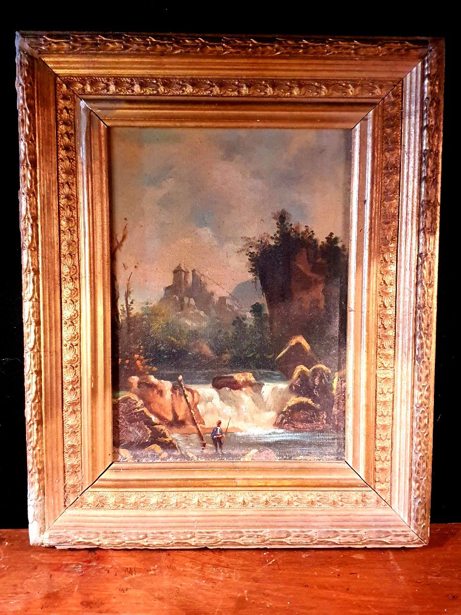 Romantic Landscape Painting Follower Hubert Robert.-photo-1