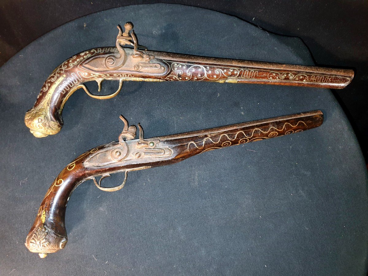 XVIII Century Pistols, Orientals, Ottoman.-photo-3