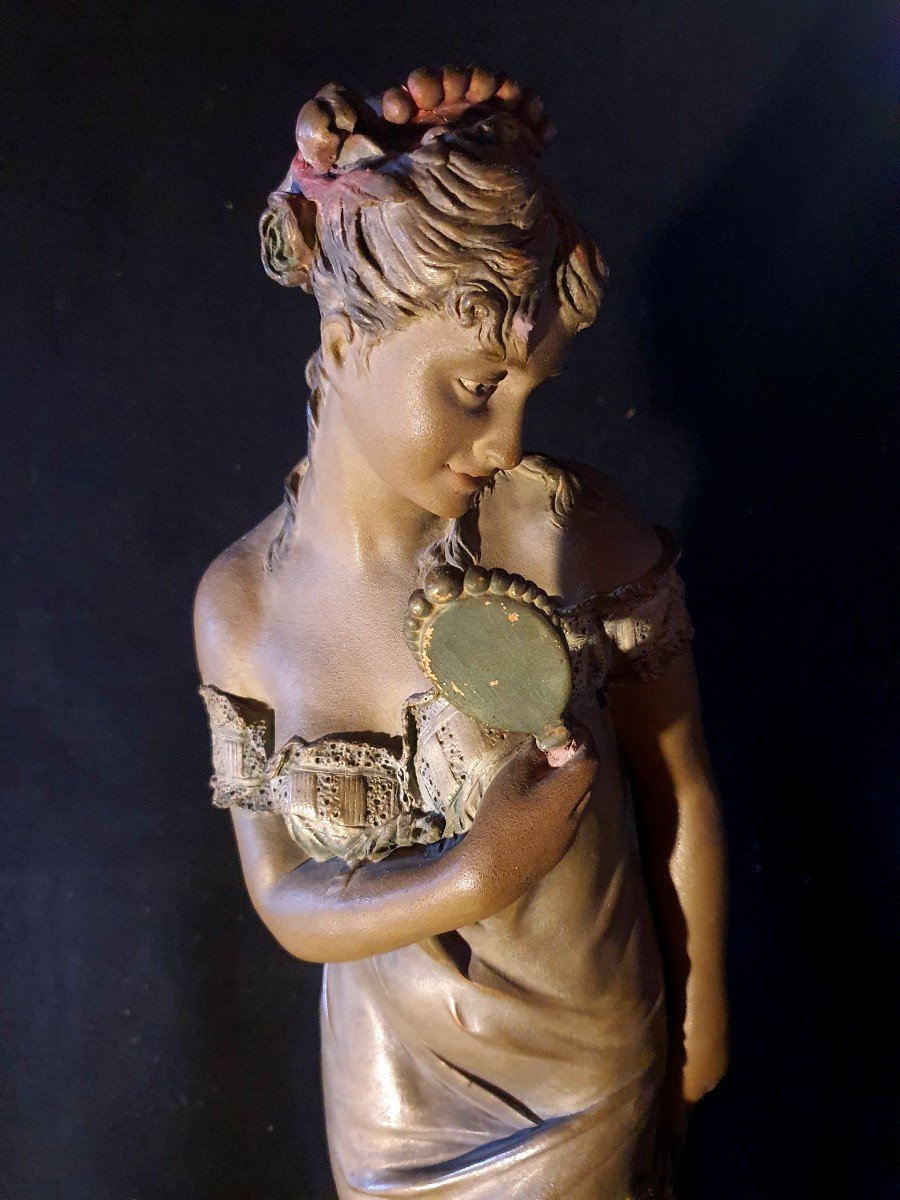 Terracotta Sculpture, Elegant By Pe Campagne.-photo-2