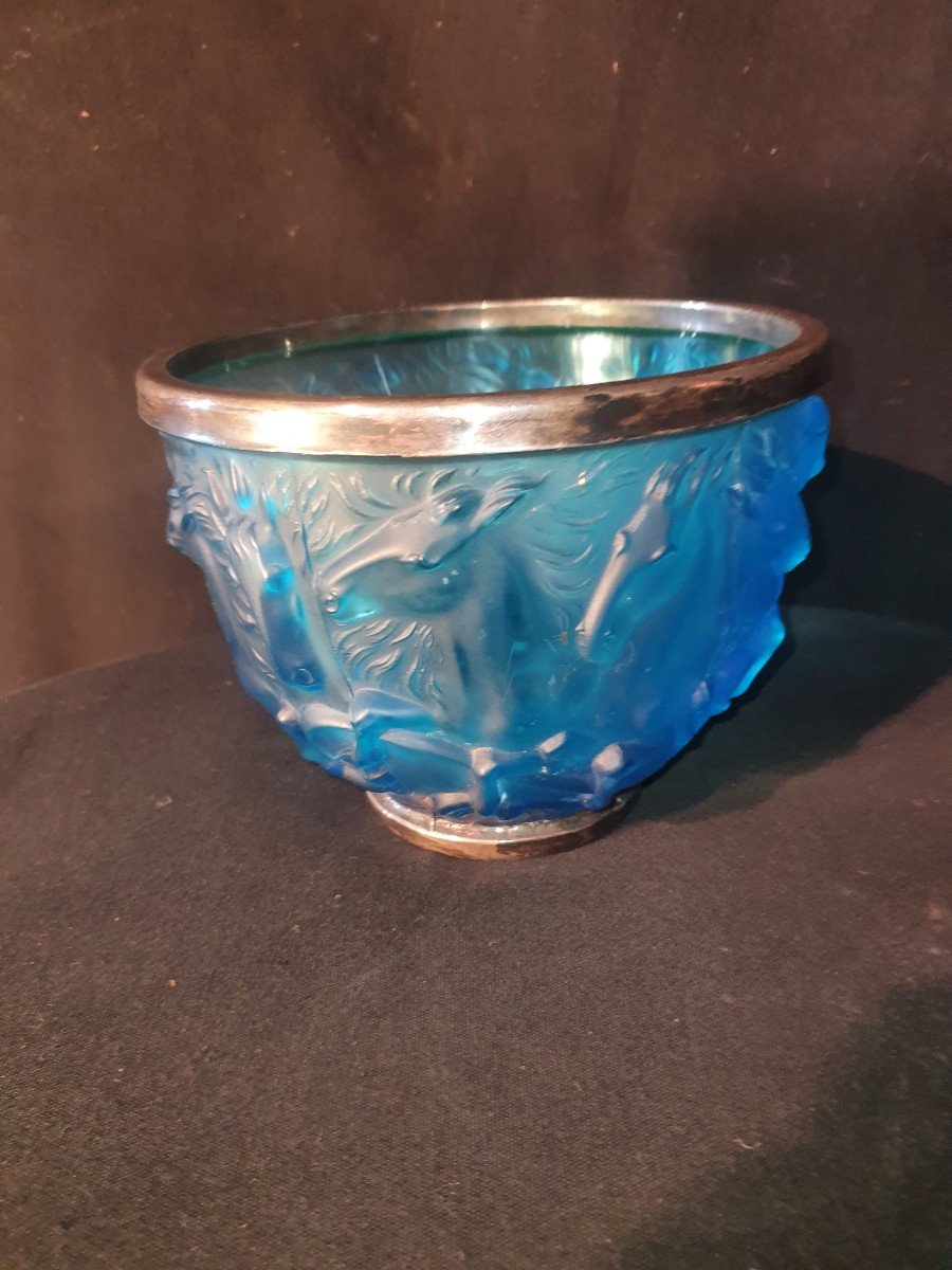 Vase Aux Chevaux Goût René Lalique.