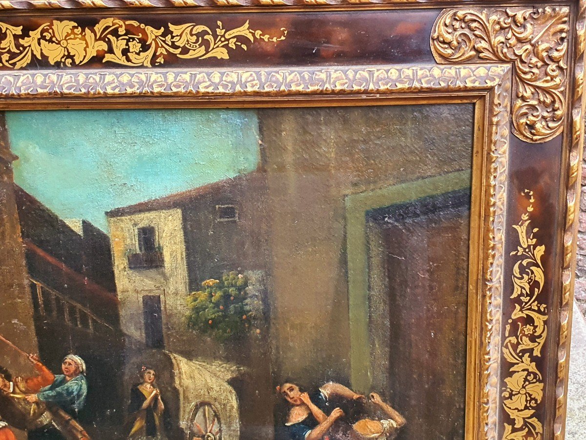 Tableau Scène D Auberge Italie, Espagne  Esprit F Goya.-photo-2