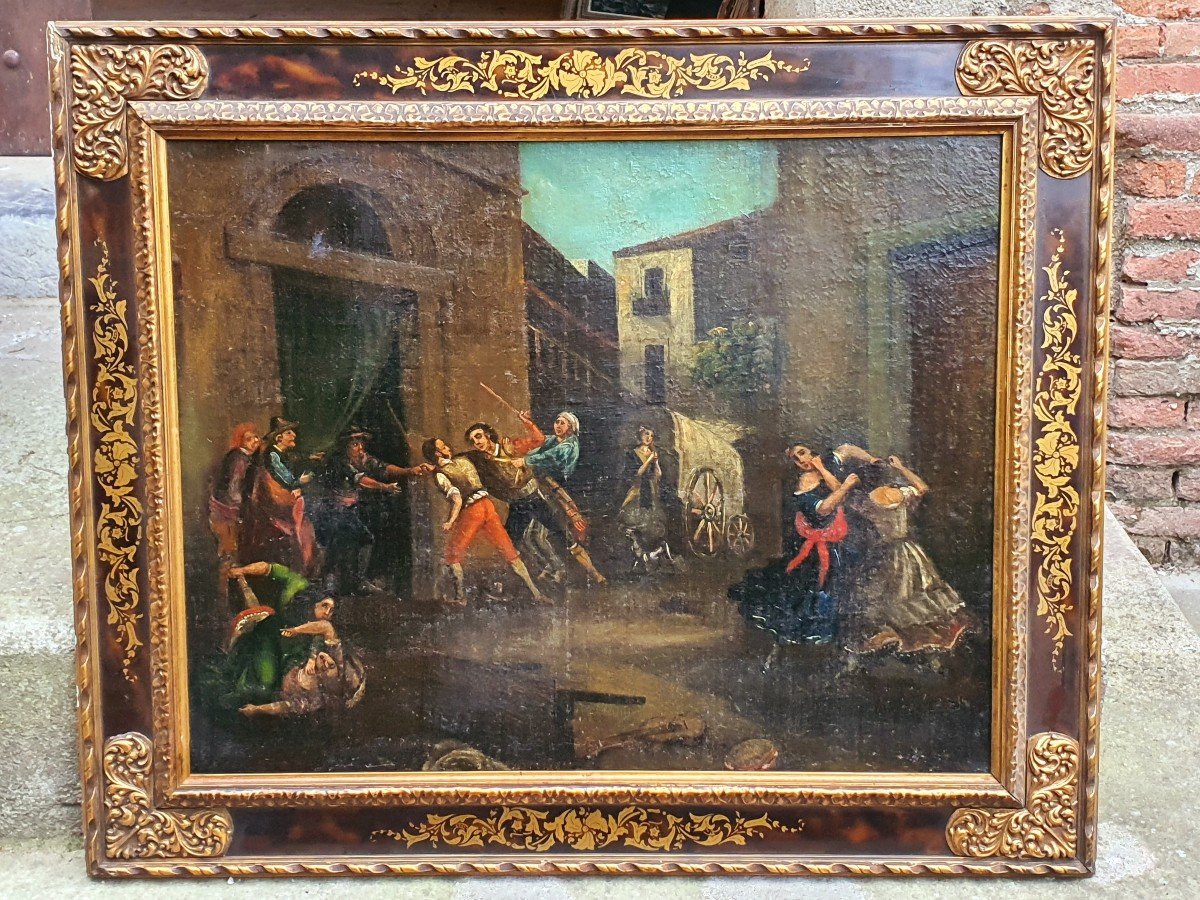 Tableau Scène D Auberge Italie, Espagne  Esprit F Goya.-photo-3