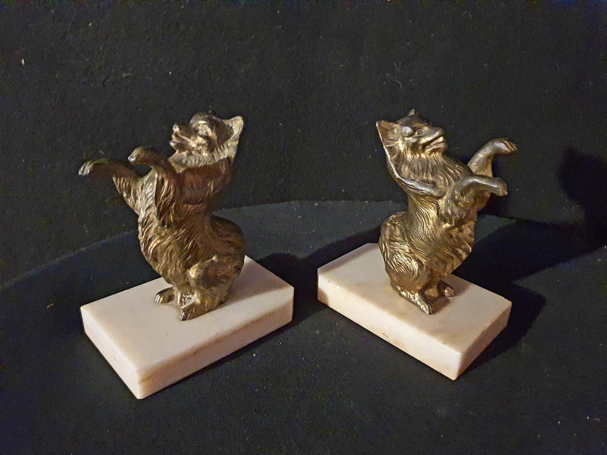 Animal Bookends, Art Deco Dogs.-photo-2