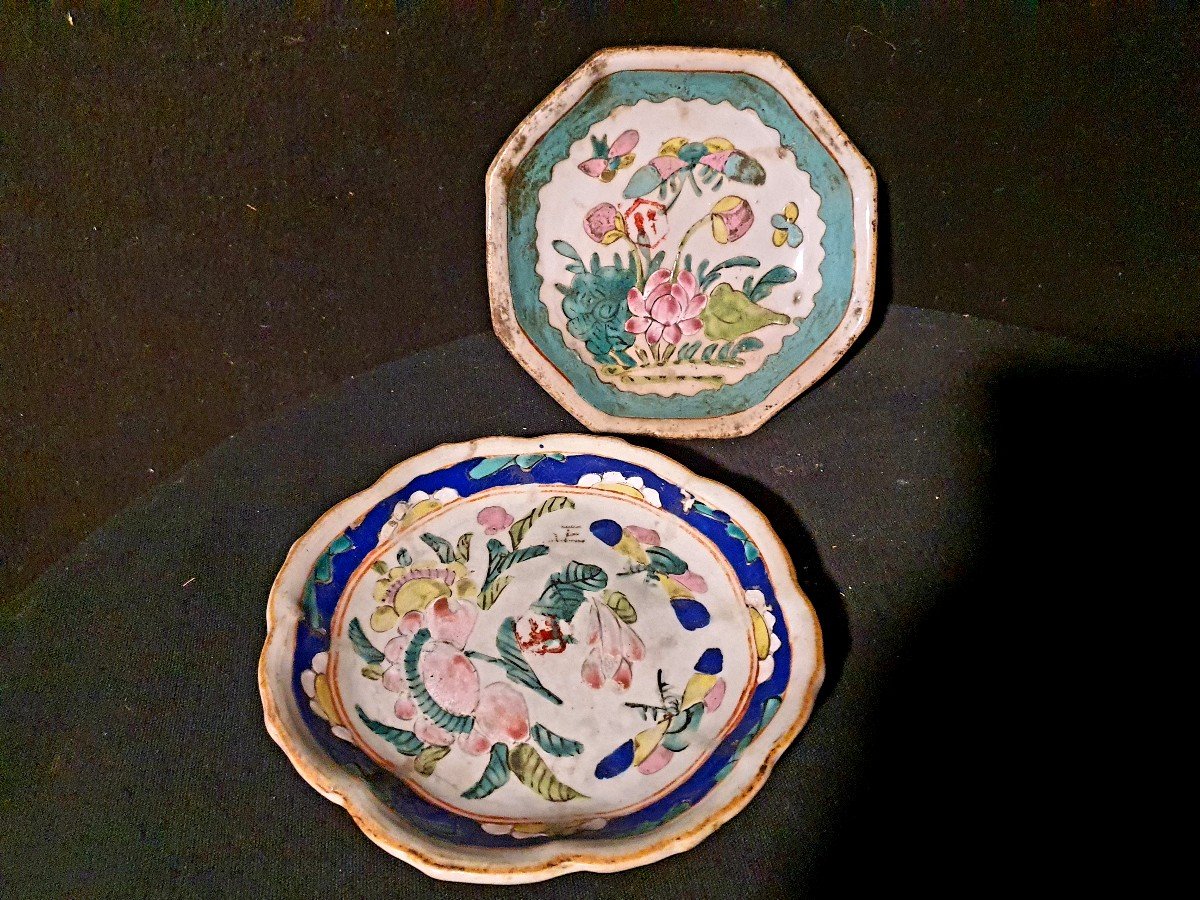 Paire Ensemble Coupelles Chine XVIII Siècle. Dynastie Qing -photo-3