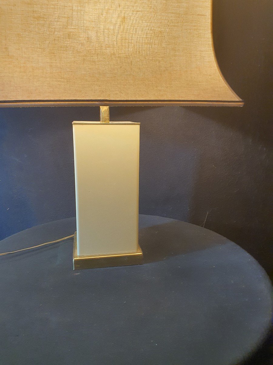 Vintage Lamp Le Dauphin Chinese Shade.-photo-3