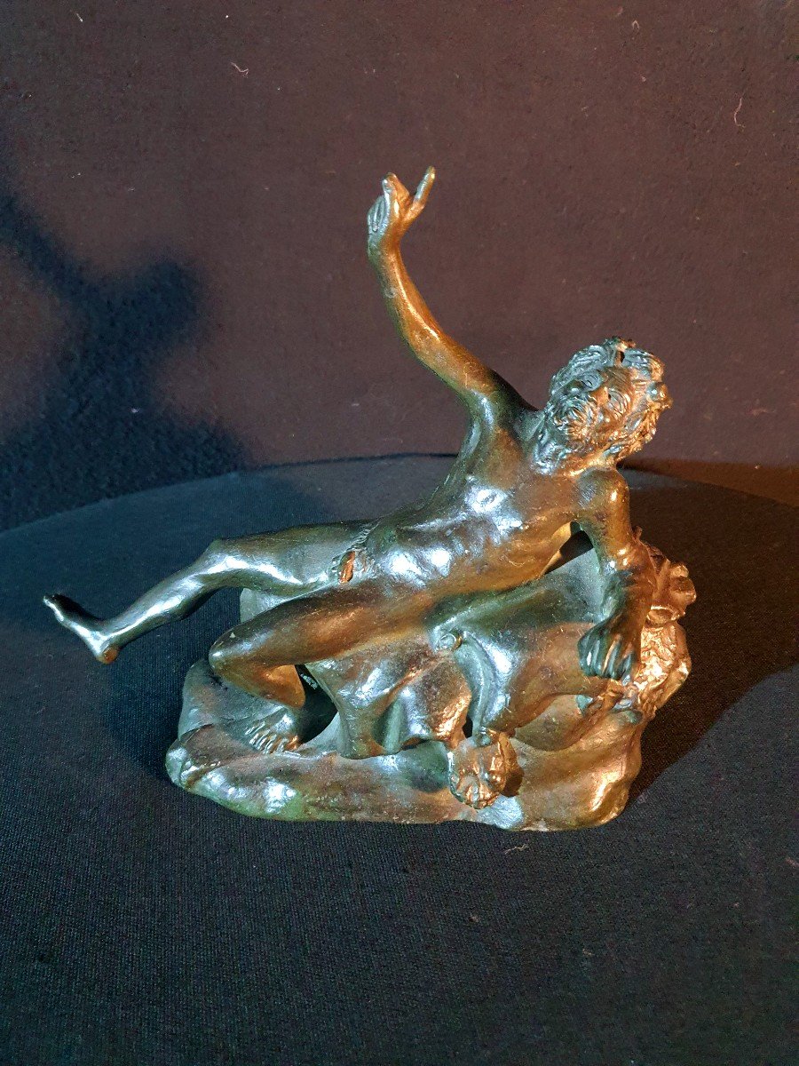 Bronze Drunk Satyr XVIII, XIX Century.
