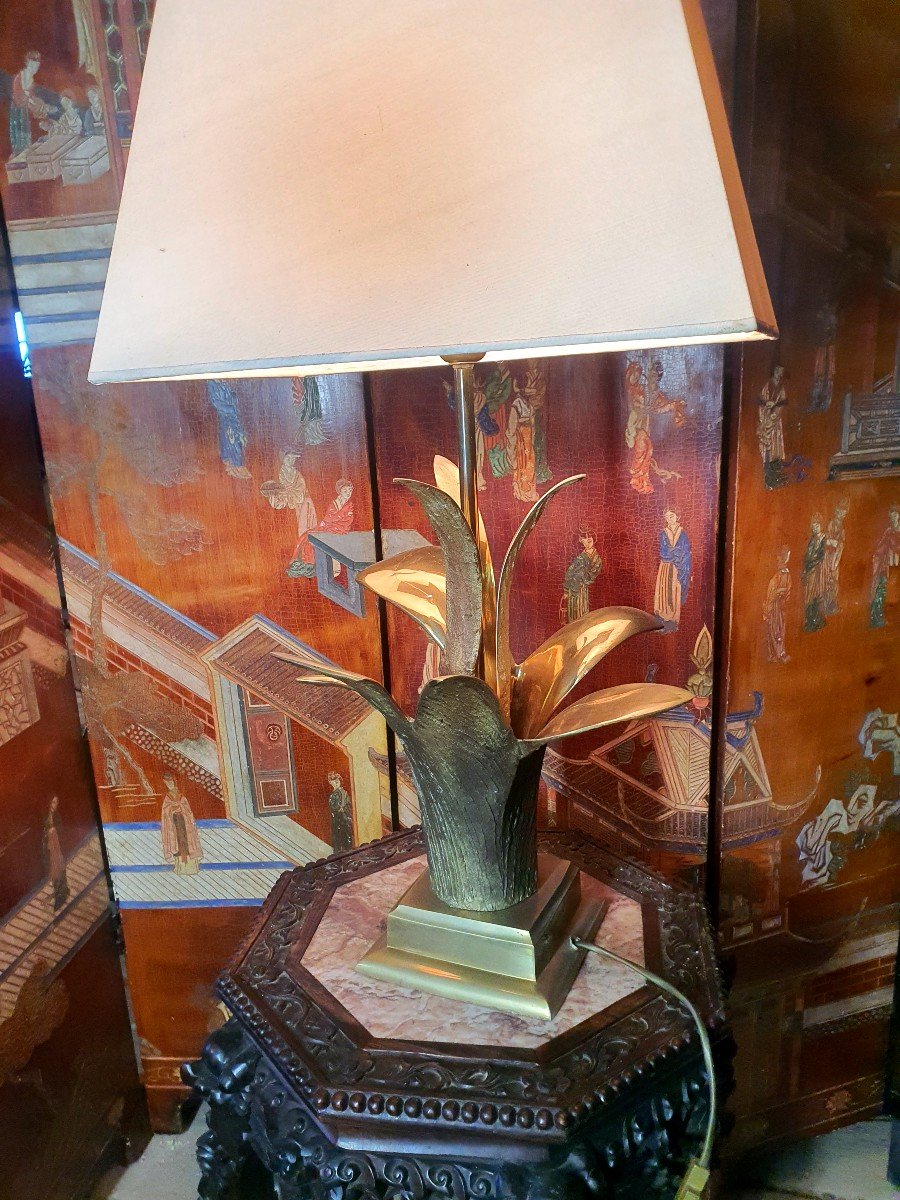 Vintage Bronze Chrystiane Charles Spirit Lamp.-photo-3