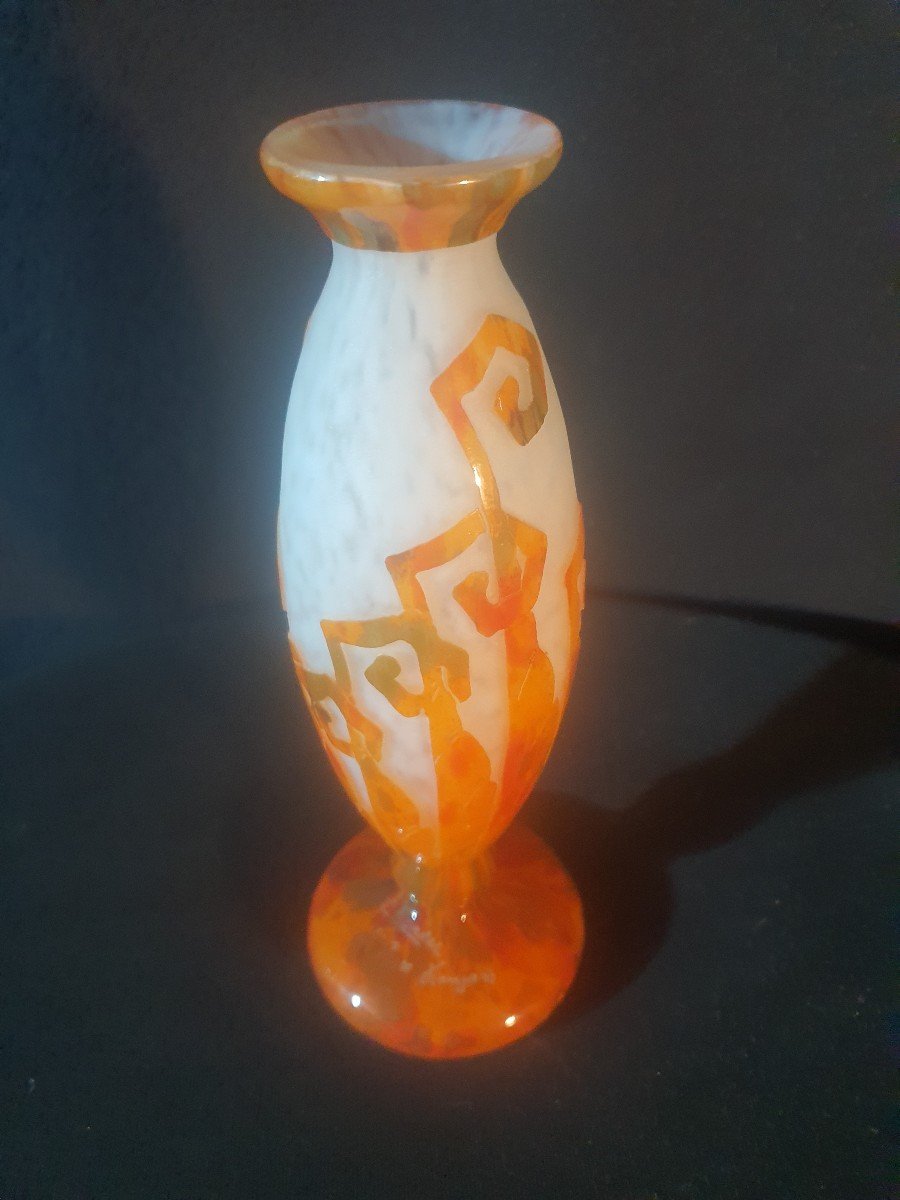 Vase Le Verre Français, Charder,art Déco. -photo-2