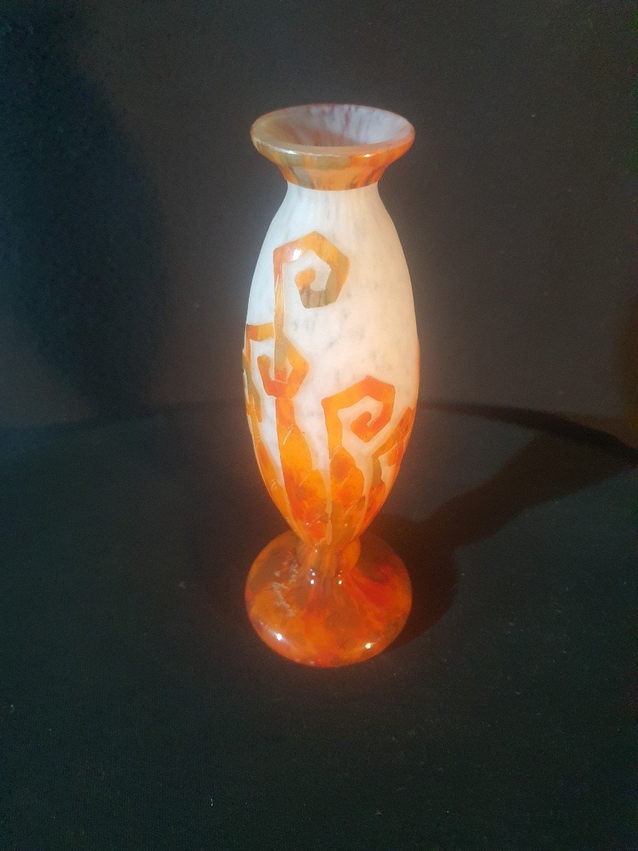 Vase Le Verre Français, Charder,art Déco. -photo-4