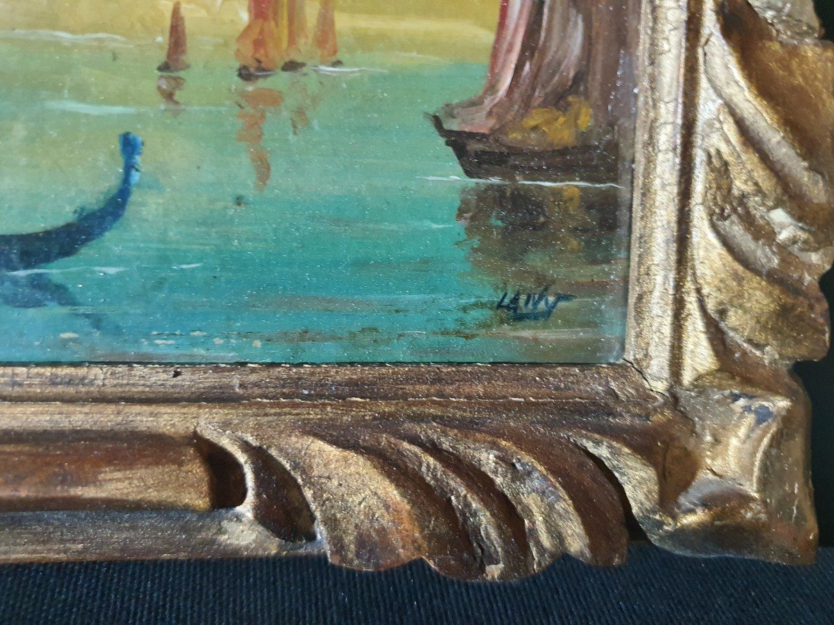 Paire De Tableaux Marine Venise -photo-4