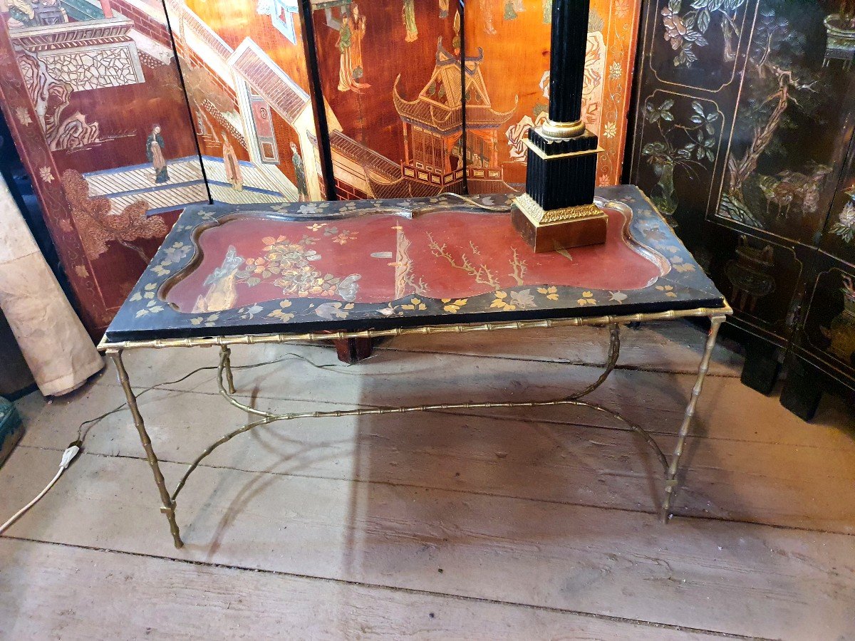 Table laque Chine ,Baguès, maison Charles.-photo-2