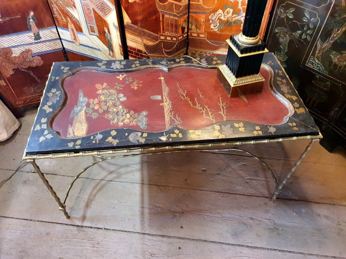 Table laque Chine ,Baguès, maison Charles.-photo-2