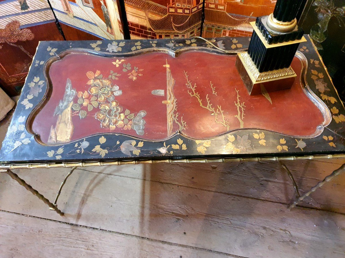 Table laque Chine ,Baguès, maison Charles.-photo-3
