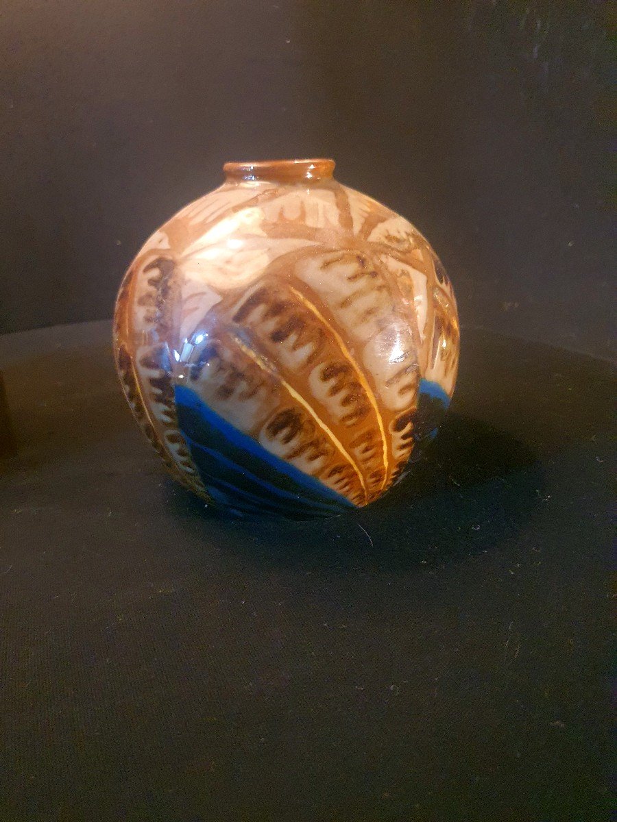 Camille Tharaud Art Deco Ball Vase.-photo-3