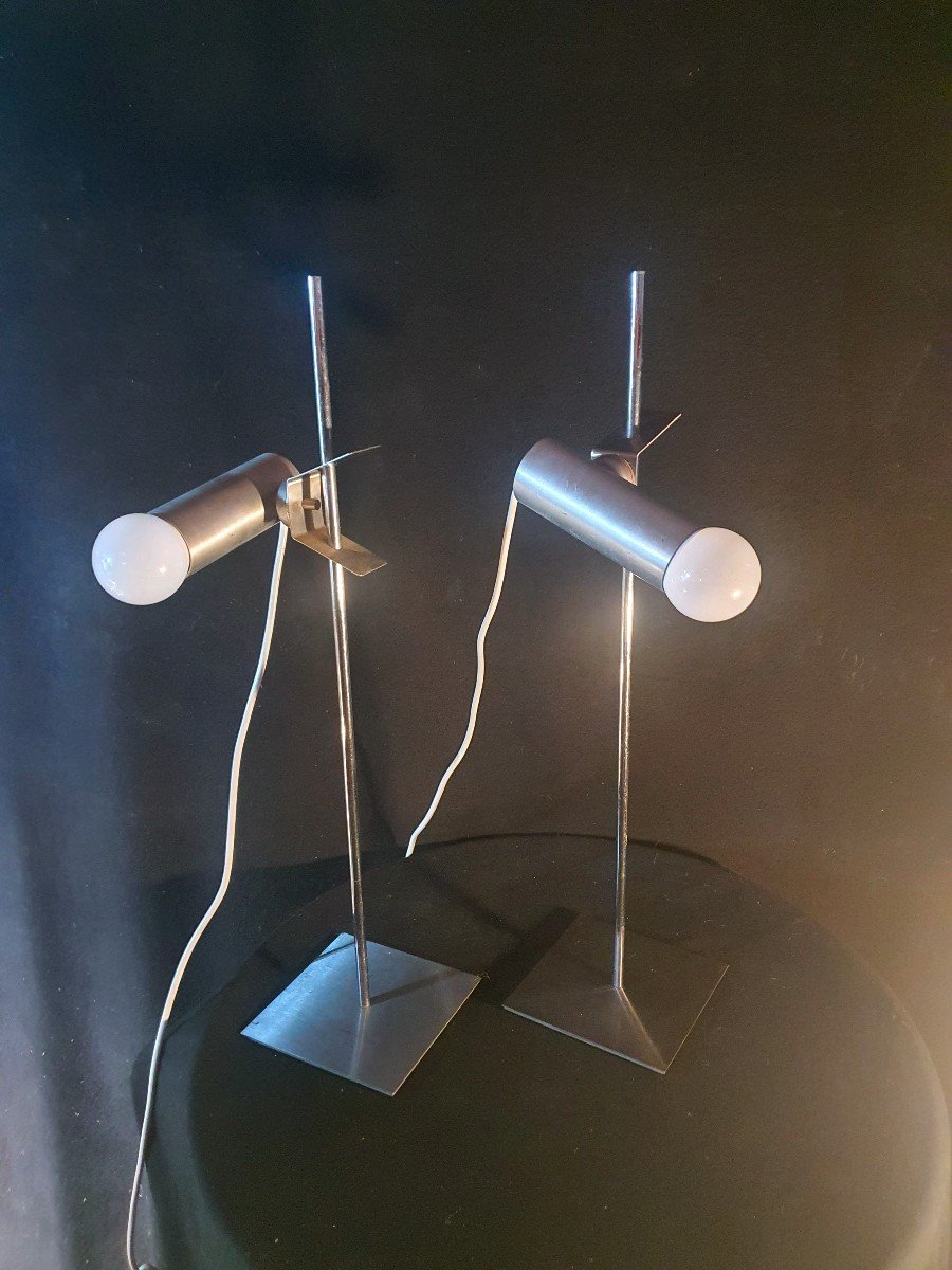 Paire De Lampes Vintage Esprit Alain Richard. 