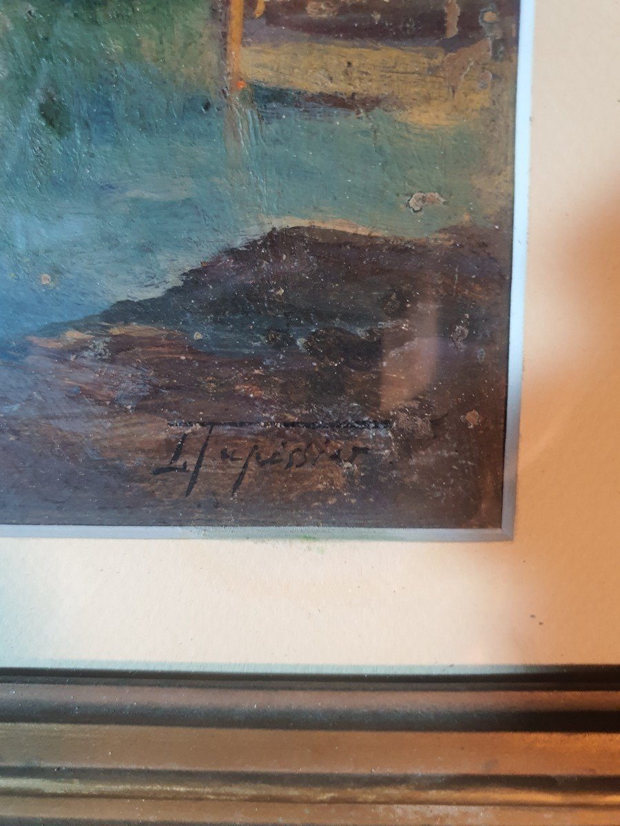 Tableau Port Du Midi, côte  azur,Louis Tapissier.-photo-1