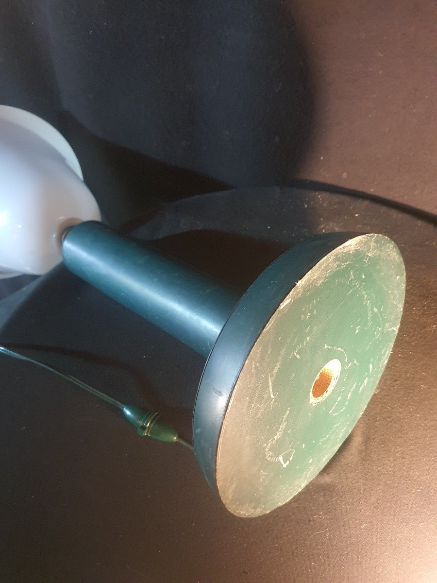 Art Deco Leather Lamp Le Tanneur Mazda.-photo-2
