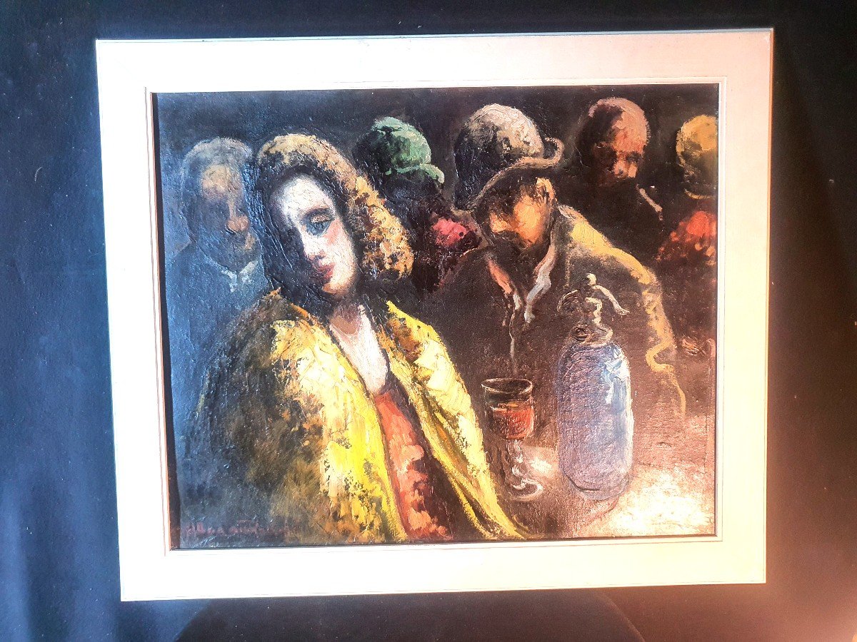 Tableau A Durand Rosé, Les Buveurs D Absinthe. 