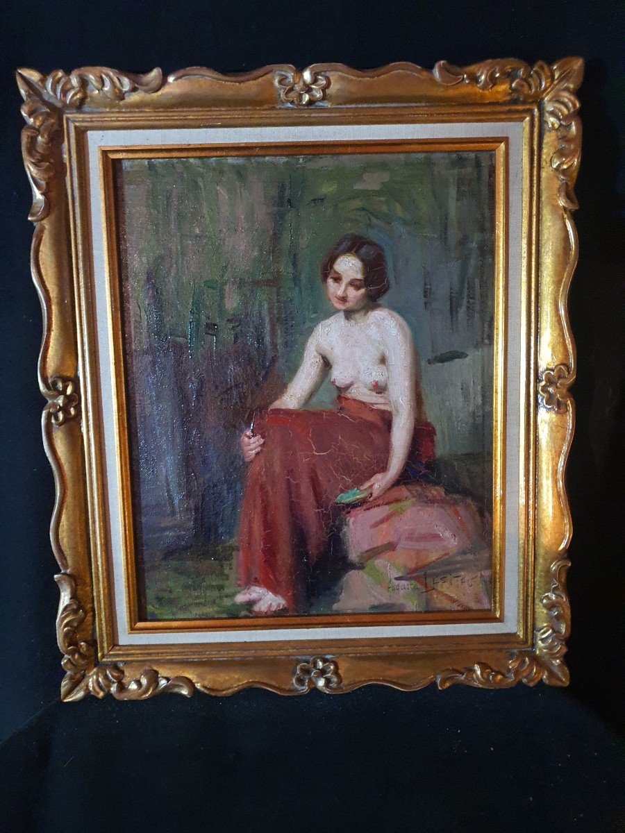 Tableau Art Déco Nu Augusta Lafitau.-photo-2