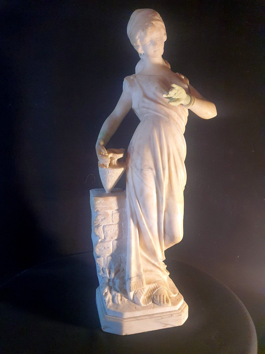 Marble Sculpture Woman With Jug, Parent.-photo-3