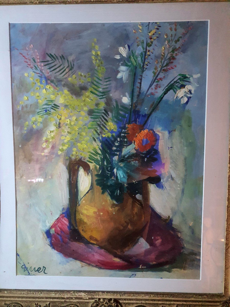 Tableau Bouquet De Fleurs, Balbino Giner.-photo-3